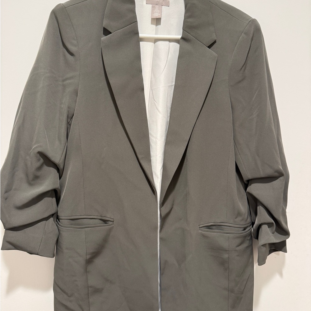 H&M Olive Green Tailored Blazer